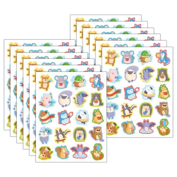 Teacher Created Resources Cute Critters Stickers, 20 Designs, 1440PK 7086 - main